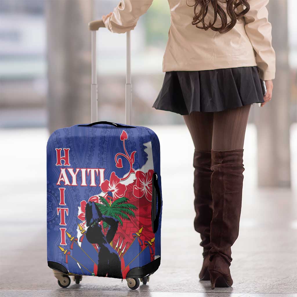 Haiti Le Marron Inconnu Luggage Cover Dashiki Mix Polynesian Pattern LT01 - Polynesian Pride