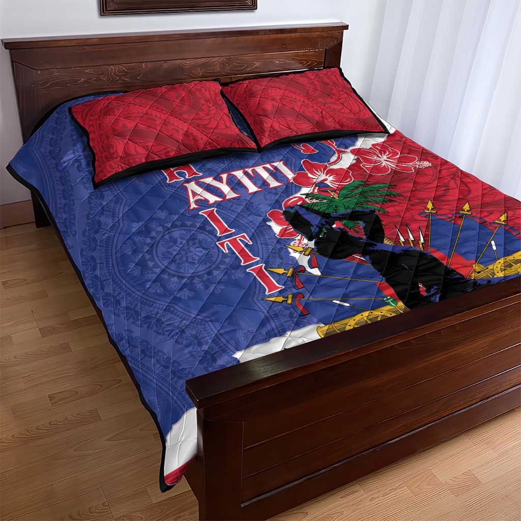 Haiti Le Marron Inconnu Quilt Bed Set Dashiki Mix Polynesian Pattern LT01 - Polynesian Pride