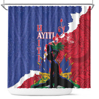 Haiti Le Marron Inconnu Shower Curtain Dashiki Mix Polynesian Pattern LT01 Blue - Polynesian Pride