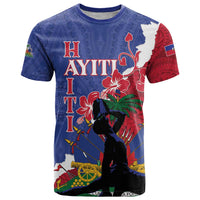 Personalised Haiti Le Marron Inconnu T Shirt Dashiki Mix Polynesian Pattern LT01 Blue - Polynesian Pride