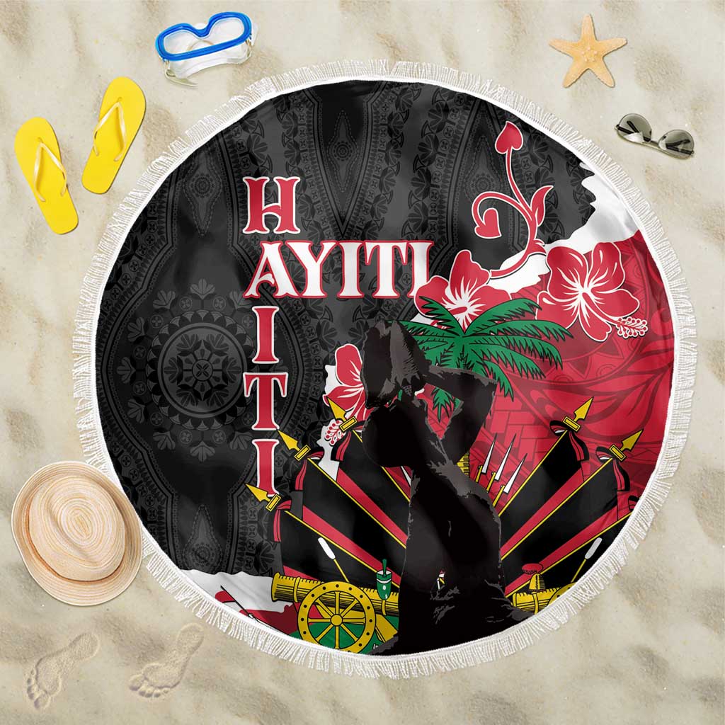 Ayiti Neg Marron Beach Blanket Dashiki Mix Polynesian Pattern LT01 One Size 150cm Black - Polynesian Pride