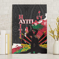 Ayiti Neg Marron Canvas Wall Art Dashiki Mix Polynesian Pattern LT01 Without Frame Black - Polynesian Pride