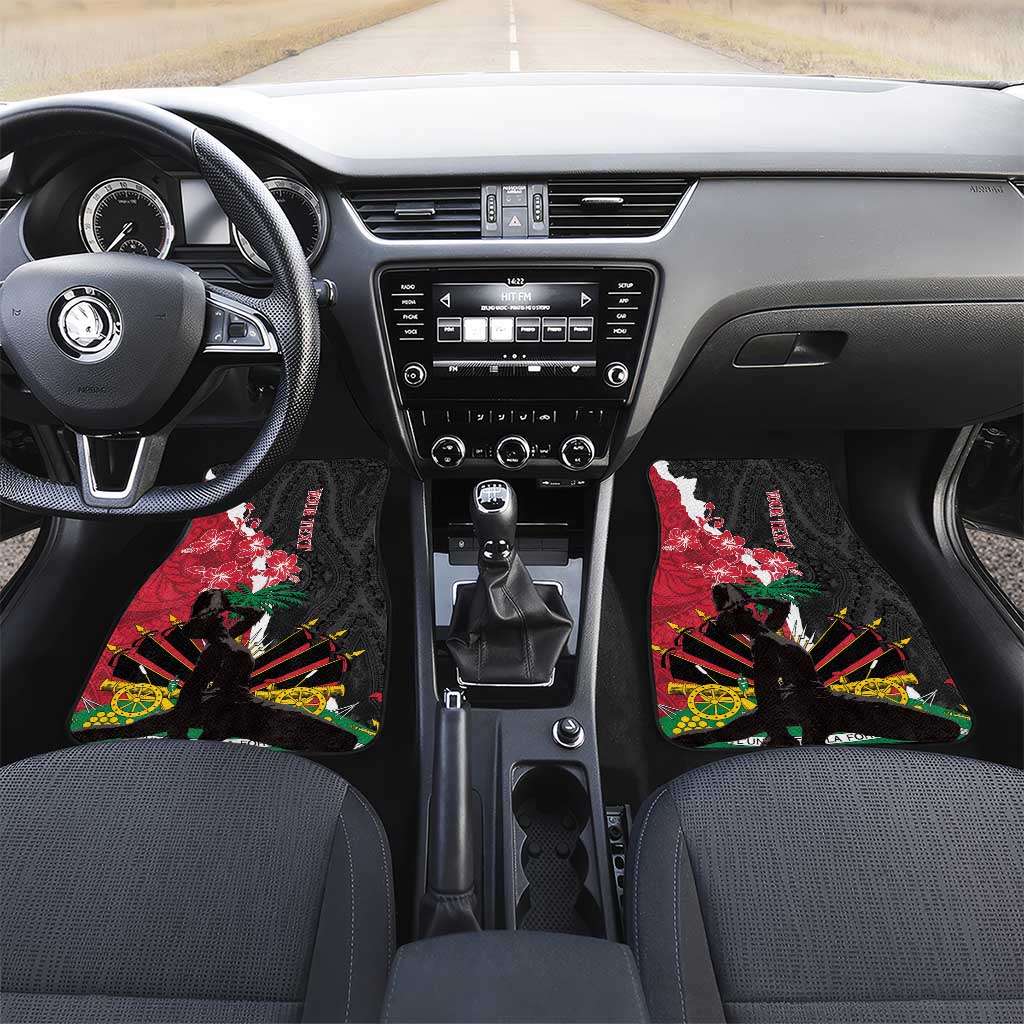 Ayiti Neg Marron Car Mats Dashiki Mix Polynesian Pattern LT01 Set 2pcs - Front Black - Polynesian Pride