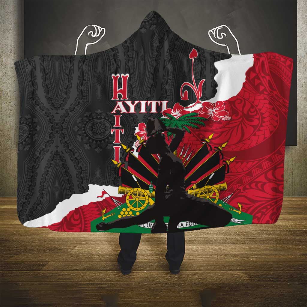 Ayiti Neg Marron Hooded Blanket Dashiki Mix Polynesian Pattern LT01 - Polynesian Pride