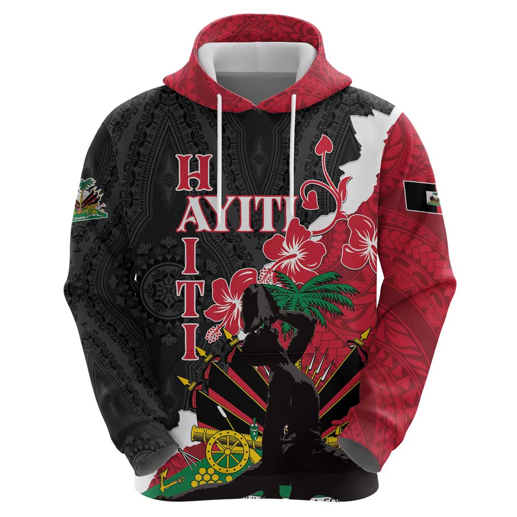 Personalised Ayiti Neg Marron Hoodie Dashiki Mix Polynesian Pattern LT01 - Polynesian Pride