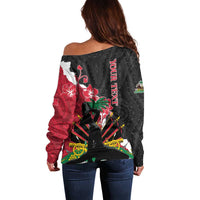 Personalised Ayiti Neg Marron Off Shoulder Sweater Dashiki Mix Polynesian Pattern LT01 - Polynesian Pride