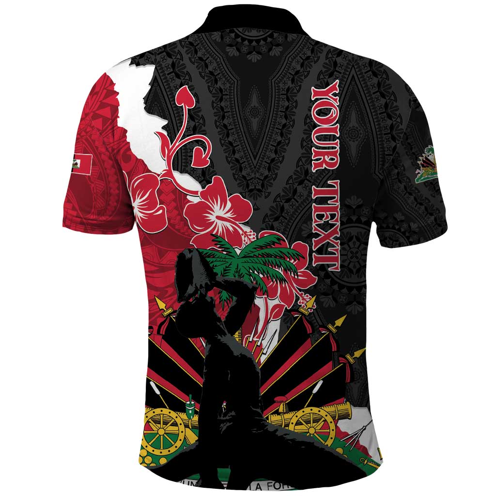 Personalised Ayiti Neg Marron Polo Shirt Dashiki Mix Polynesian Pattern LT01 - Polynesian Pride