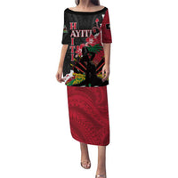 Personalised Ayiti Neg Marron Puletasi Dashiki Mix Polynesian Pattern LT01 Long Dress Black - Polynesian Pride