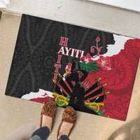 Ayiti Neg Marron Rubber Doormat Dashiki Mix Polynesian Pattern LT01 - Polynesian Pride