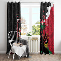 Ayiti Neg Marron Window Curtain Dashiki Mix Polynesian Pattern LT01 - Polynesian Pride