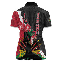 Personalised Ayiti Neg Marron Women Polo Shirt Dashiki Mix Polynesian Pattern LT01 - Polynesian Pride