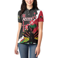 Personalised Ayiti Neg Marron Women Polo Shirt Dashiki Mix Polynesian Pattern LT01 - Polynesian Pride