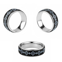 Blue Niho Taniwha Mix Poutama Classic Ring Unique Taniko Aotearoa LT01 - Polynesian Pride