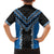 Blue Niho Taniwha Mix Poutama Family Matching Puletasi and Hawaiian Shirt Unique Taniko Aotearoa