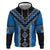 Blue Niho Taniwha Mix Poutama Hoodie Unique Taniko Aotearoa