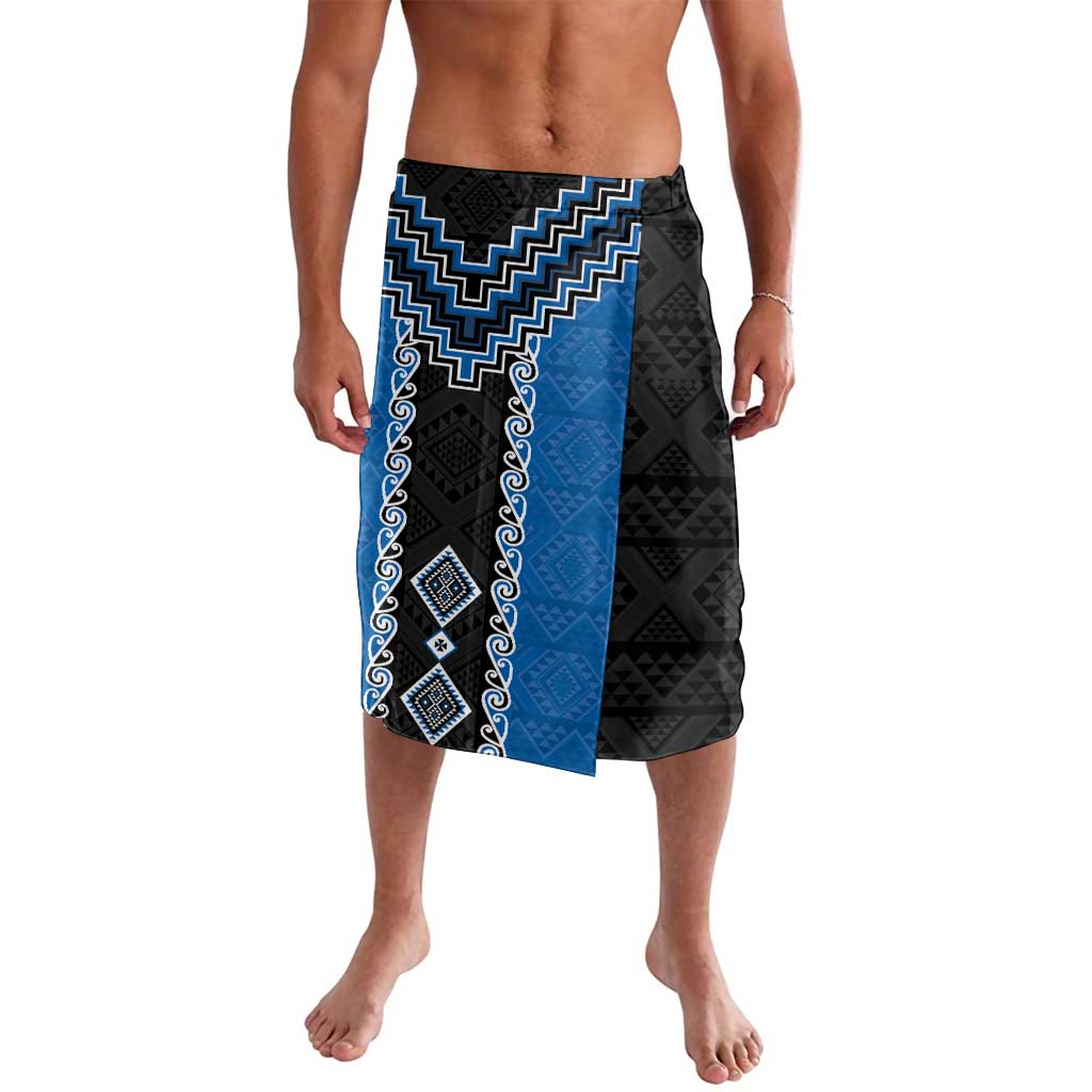 Blue Niho Taniwha Mix Poutama Lavalava Unique Taniko Aotearoa LT01 Blue - Polynesian Pride