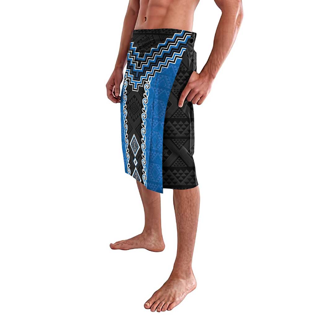 Blue Niho Taniwha Mix Poutama Lavalava Unique Taniko Aotearoa LT01 - Polynesian Pride