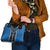 Blue Niho Taniwha Mix Poutama Shoulder Handbag Unique Taniko Aotearoa