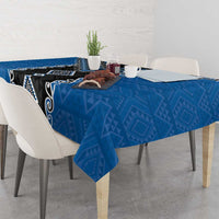 Blue Niho Taniwha Mix Poutama Tablecloth Unique Taniko Aotearoa LT01 - Polynesian Pride