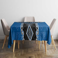 Blue Niho Taniwha Mix Poutama Tablecloth Unique Taniko Aotearoa LT01 - Polynesian Pride