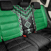 Green Niho Taniwha Mix Poutama Back Car Seat Cover Unique Taniko Aotearoa LT01 - Polynesian Pride