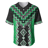 Green Niho Taniwha Mix Poutama Baseball Jersey Unique Taniko Aotearoa LT01 Green - Polynesian Pride