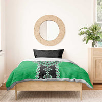 Green Niho Taniwha Mix Poutama Bedding Set Unique Taniko Aotearoa LT01 - Polynesian Pride