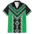 Green Niho Taniwha Mix Poutama Family Matching Long Sleeve Bodycon Dress and Hawaiian Shirt Unique Taniko Aotearoa