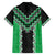 Green Niho Taniwha Mix Poutama Family Matching Short Sleeve Bodycon Dress and Hawaiian Shirt Unique Taniko Aotearoa