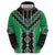 Green Niho Taniwha Mix Poutama Hoodie Unique Taniko Aotearoa