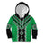 Green Niho Taniwha Mix Poutama Kid Hoodie Unique Taniko Aotearoa