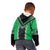 Green Niho Taniwha Mix Poutama Kid Hoodie Unique Taniko Aotearoa