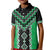 Green Niho Taniwha Mix Poutama Kid Polo Shirt Unique Taniko Aotearoa