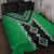 Green Niho Taniwha Mix Poutama Quilt Bed Set Unique Taniko Aotearoa