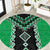 Green Niho Taniwha Mix Poutama Round Carpet Unique Taniko Aotearoa