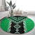 Green Niho Taniwha Mix Poutama Round Carpet Unique Taniko Aotearoa