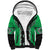 Green Niho Taniwha Mix Poutama Sherpa Hoodie Unique Taniko Aotearoa