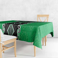 Green Niho Taniwha Mix Poutama Tablecloth Unique Taniko Aotearoa LT01 - Polynesian Pride