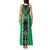 Green Niho Taniwha Mix Poutama Tank Maxi Dress Unique Taniko Aotearoa