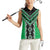 Green Niho Taniwha Mix Poutama Women Sleeveless Polo Shirt Unique Taniko Aotearoa