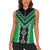 Green Niho Taniwha Mix Poutama Women Sleeveless Polo Shirt Unique Taniko Aotearoa