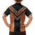 Orange Niho Taniwha Mix Poutama Family Matching Long Sleeve Bodycon Dress and Hawaiian Shirt Unique Taniko Aotearoa