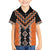 Orange Niho Taniwha Mix Poutama Family Matching Puletasi and Hawaiian Shirt Unique Taniko Aotearoa