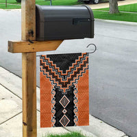 Orange Niho Taniwha Mix Poutama Garden Flag Unique Taniko Aotearoa LT01 - Polynesian Pride