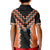 Orange Niho Taniwha Mix Poutama Kid Polo Shirt Unique Taniko Aotearoa