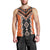 Orange Niho Taniwha Mix Poutama Men Tank Top Unique Taniko Aotearoa