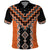 Orange Niho Taniwha Mix Poutama Polo Shirt Unique Taniko Aotearoa