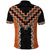 Orange Niho Taniwha Mix Poutama Polo Shirt Unique Taniko Aotearoa