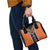 Orange Niho Taniwha Mix Poutama Shoulder Handbag Unique Taniko Aotearoa