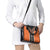 Orange Niho Taniwha Mix Poutama Shoulder Handbag Unique Taniko Aotearoa